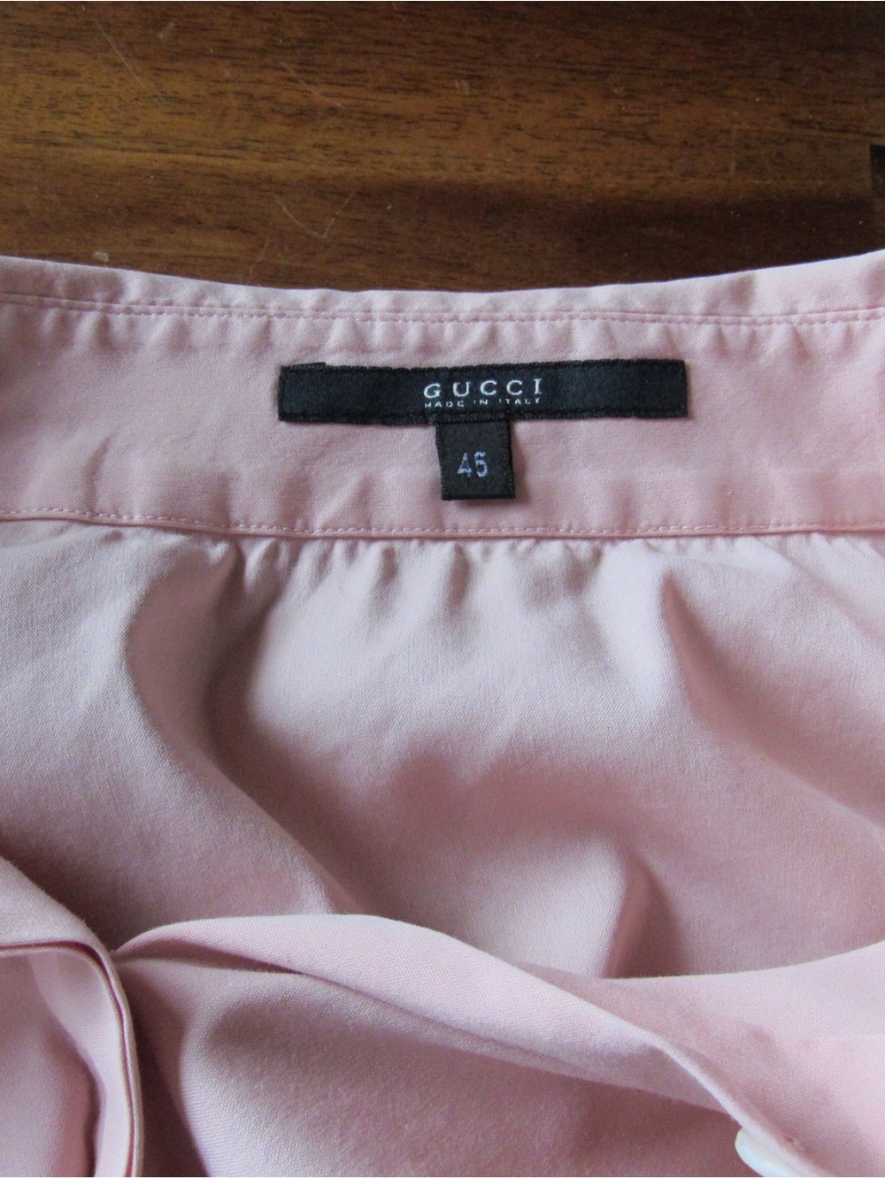Gucci Pale Pink Women's Button-Down Shirt w/ French Cuffs - Picture 3 of 11